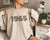 1965 Sweatshirt, 60th Birthday jumper, 60th Birthday gift idea, customise year sweatshirt, personalise year jumper personalised birthday - little crafty souls