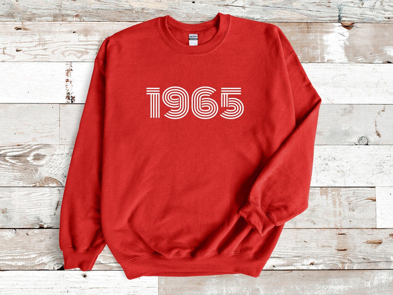 1965 Sweatshirt, 60th Birthday jumper, 60th Birthday gift idea, customise year sweatshirt, personalise year jumper personalised birthday - little crafty souls