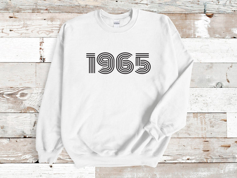 1965 Sweatshirt, 60th Birthday jumper, 60th Birthday gift idea, customise year sweatshirt, personalise year jumper personalised birthday - little crafty souls