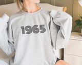 1965 Sweatshirt, 60th Birthday jumper, 60th Birthday gift idea, customise year sweatshirt, personalise year jumper personalised birthday - little crafty souls