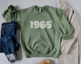 1965 Sweatshirt, 60th Birthday jumper, 60th Birthday gift idea, customise year sweatshirt, personalise year jumper personalised birthday - little crafty souls