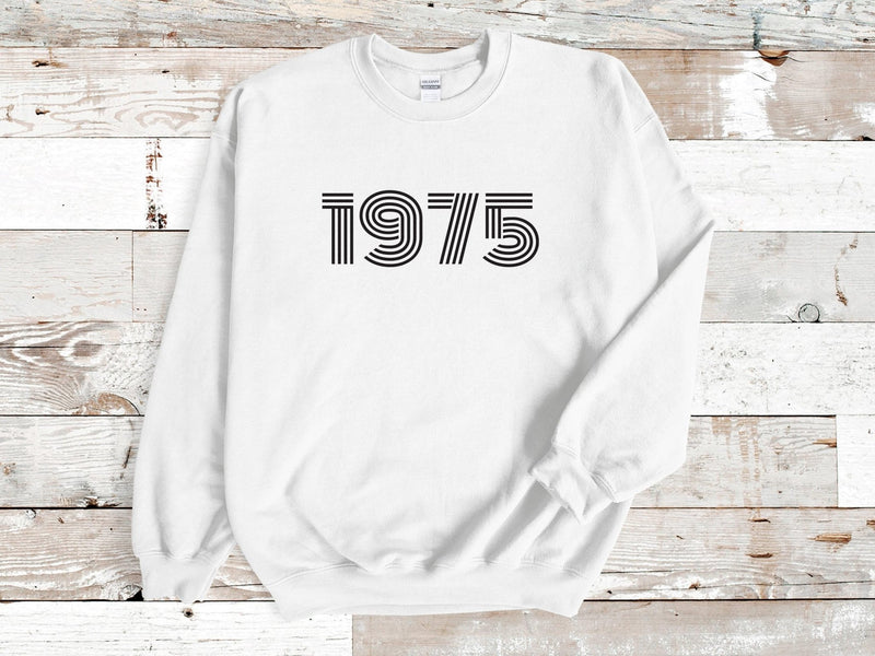 1975 Sweatshirt, 50th Birthday jumper, 50th Birthday gift idea, customise year sweatshirt, personalise year jumper personalised birthday - little crafty souls