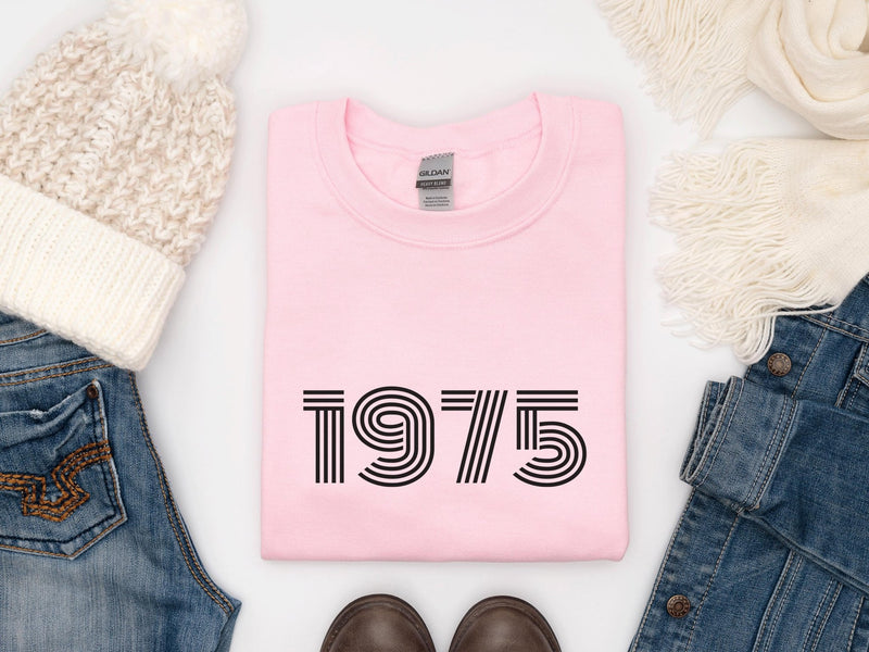 1975 Sweatshirt, 50th Birthday jumper, 50th Birthday gift idea, customise year sweatshirt, personalise year jumper personalised birthday - little crafty souls