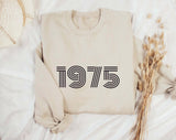 1975 Sweatshirt, 50th Birthday jumper, 50th Birthday gift idea, customise year sweatshirt, personalise year jumper personalised birthday - little crafty souls