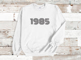 1985 Sweatshirt, 40th Birthday jumper, 40th Birthday gift idea, customise year sweatshirt, personalise year jumper personalised birthday - little crafty souls