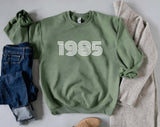 1985 Sweatshirt, 40th Birthday jumper, 40th Birthday gift idea, customise year sweatshirt, personalise year jumper personalised birthday - little crafty souls