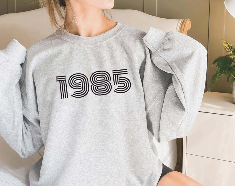 1985 Sweatshirt, 40th Birthday jumper, 40th Birthday gift idea, customise year sweatshirt, personalise year jumper personalised birthday - little crafty souls