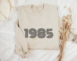 1985 Sweatshirt, 40th Birthday jumper, 40th Birthday gift idea, customise year sweatshirt, personalise year jumper personalised birthday - little crafty souls