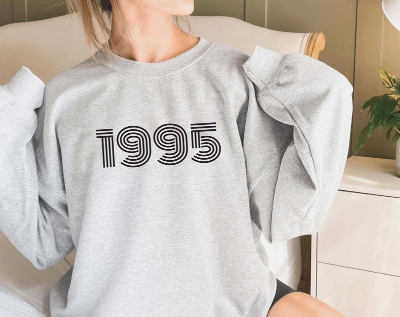 1995 Sweatshirt, 30th Birthday jumper, 30th Birthday gift idea, customise year sweatshirt, personalise year jumper personalize birthday - little crafty souls