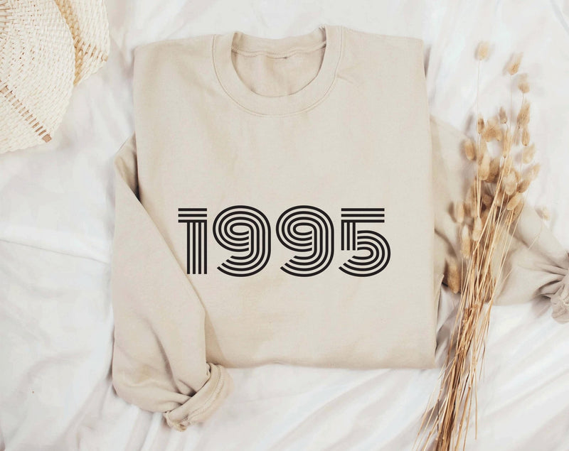 1995 Sweatshirt, 30th Birthday jumper, 30th Birthday gift idea, customise year sweatshirt, personalise year jumper personalize birthday - little crafty souls