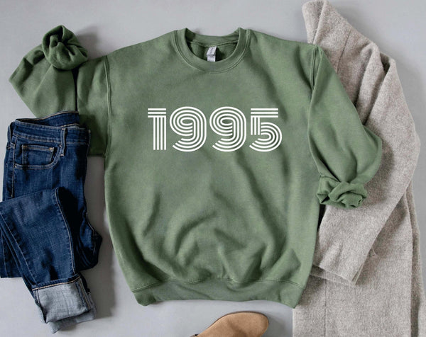 1995 Sweatshirt, 30th Birthday jumper, 30th Birthday gift idea, customise year sweatshirt, personalise year jumper personalize birthday - little crafty souls