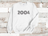 2004 Sweatshirt, 21st Birthday jumper, 21st Birthday gift idea, customise year sweatshirt, personalise year jumper personalize birthday - little crafty souls