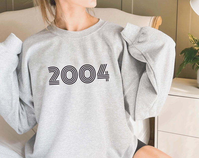 2004 Sweatshirt, 21st Birthday jumper, 21st Birthday gift idea, customise year sweatshirt, personalise year jumper personalize birthday - little crafty souls