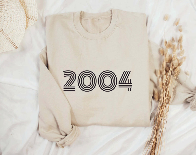 2004 Sweatshirt, 21st Birthday jumper, 21st Birthday gift idea, customise year sweatshirt, personalise year jumper personalize birthday - little crafty souls