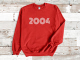 2004 Sweatshirt, 21st Birthday jumper, 21st Birthday gift idea, customise year sweatshirt, personalise year jumper personalize birthday - little crafty souls