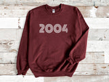 2004 Sweatshirt, 21st Birthday jumper, 21st Birthday gift idea, customise year sweatshirt, personalise year jumper personalize birthday - little crafty souls