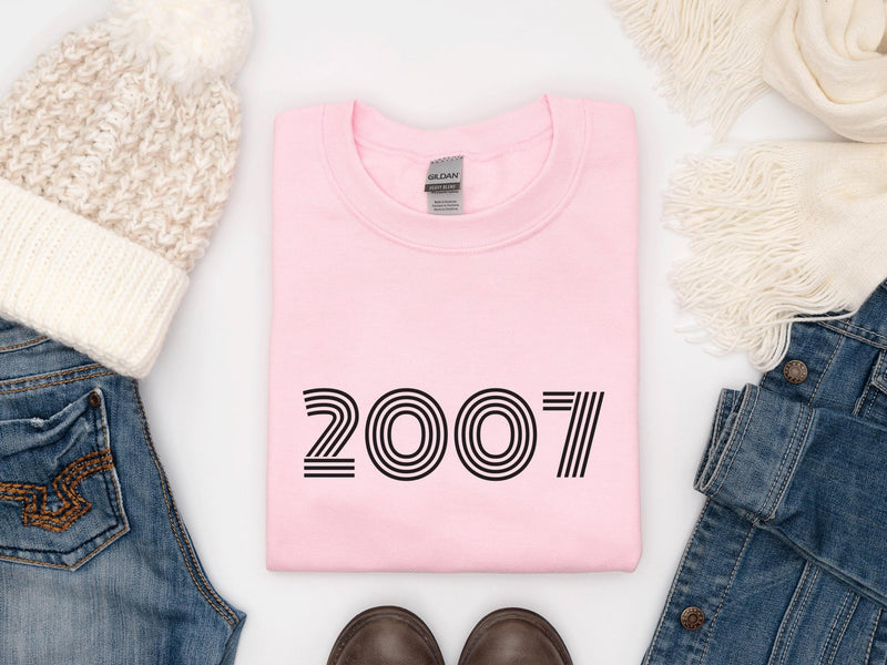 2007 Sweatshirt, 18th Birthday jumper, 18th Birthday gift idea, customise year sweatshirt, personalise year jumper personalize birthday - little crafty souls