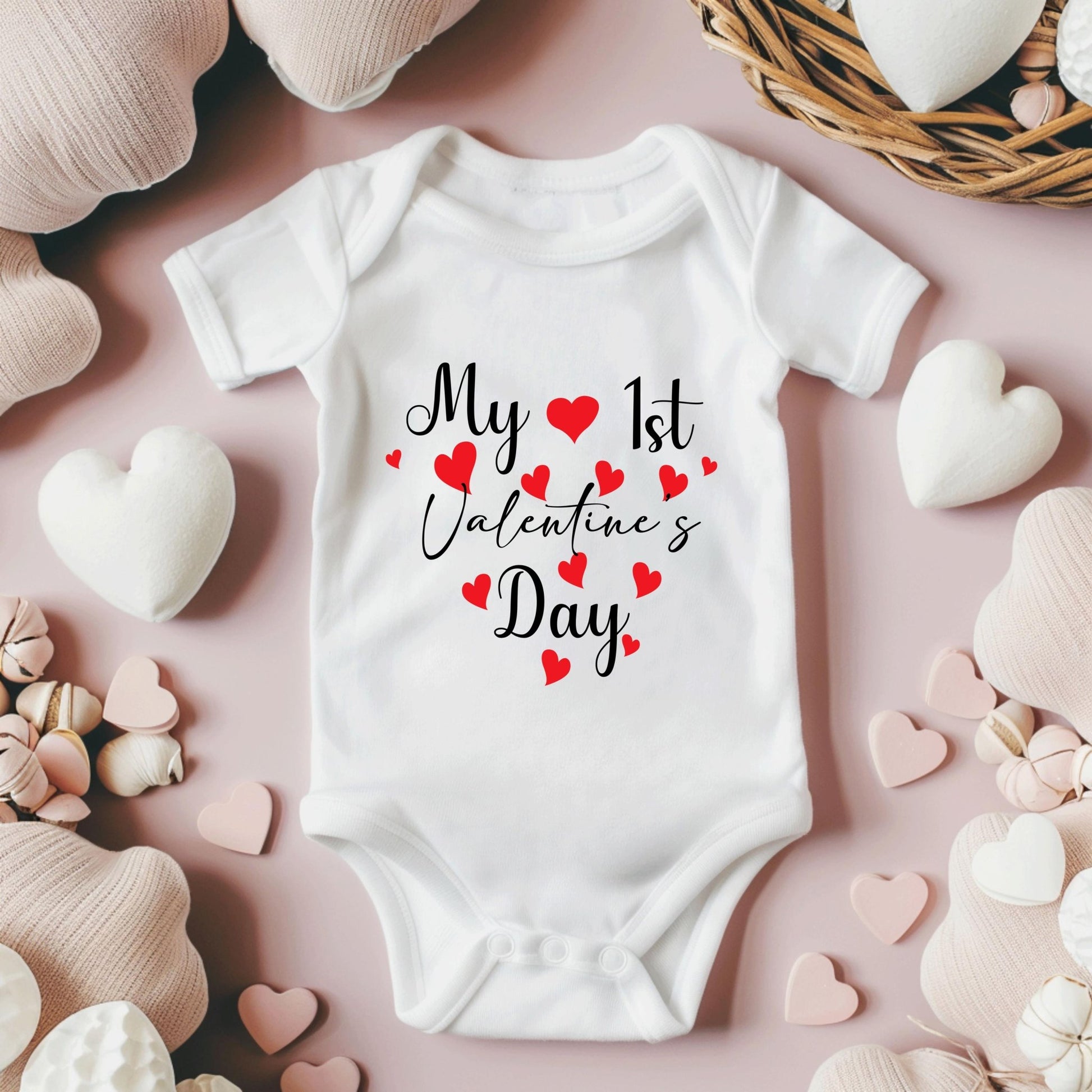 First Valentines Day, My 1st Valentines onesie, Babies First Valentines Day, Valentines Baby Gift, Baby Valentines day gift - little crafty souls