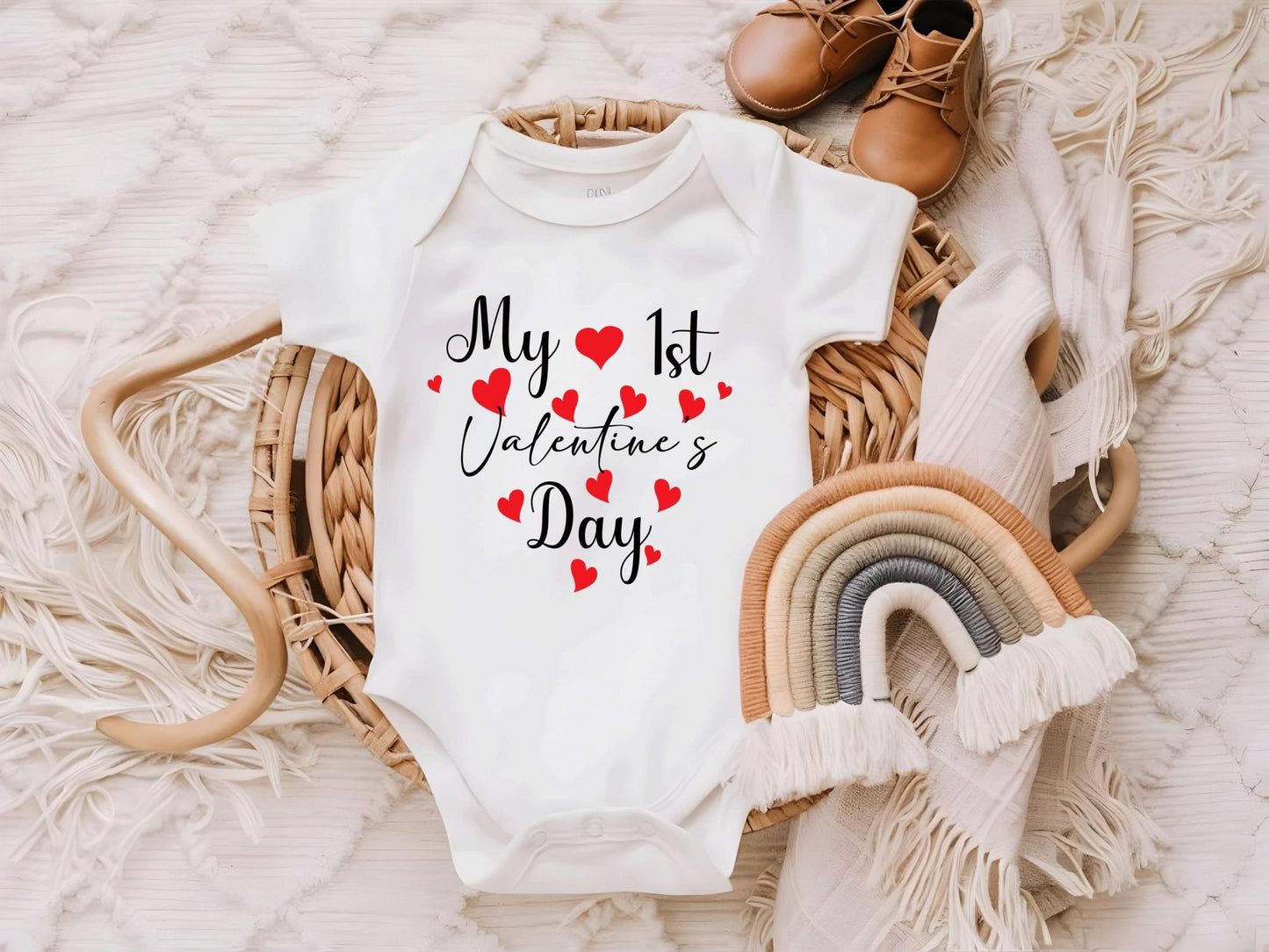 First Valentines Day, My 1st Valentines onesie, Babies First Valentines Day, Valentines Baby Gift, Baby Valentines day gift - little crafty souls