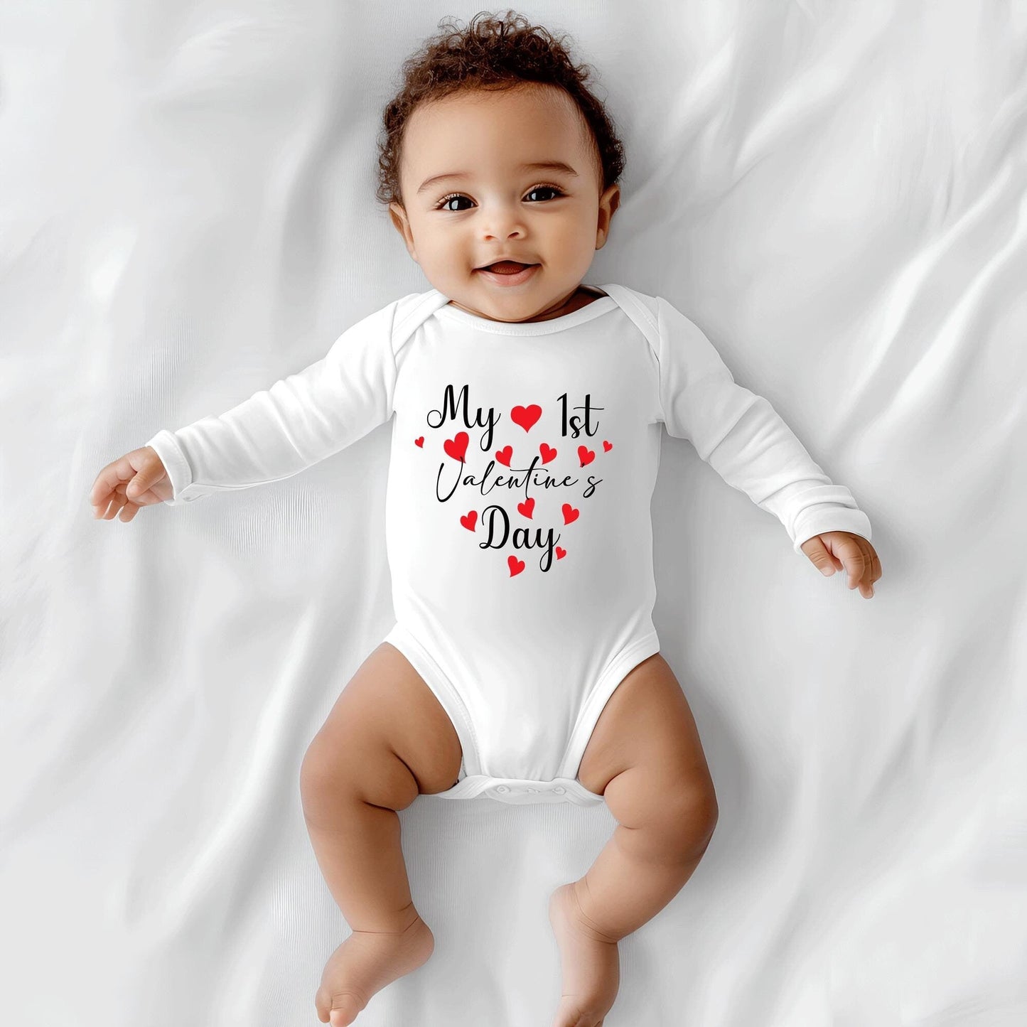 First Valentines Day, My 1st Valentines onesie, Babies First Valentines Day, Valentines Baby Gift, Baby Valentines day gift - little crafty souls