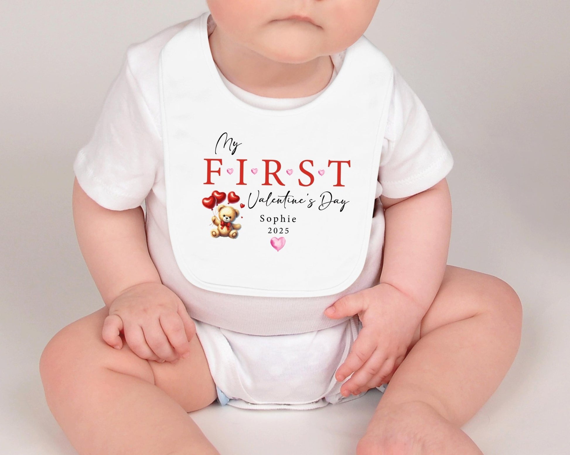 First Valentines Day, My 1st Valentines Sleepsuit, Babies First Valentines Day, Valentines Baby Gift, Personalised Baby Valentine's Day - little crafty souls