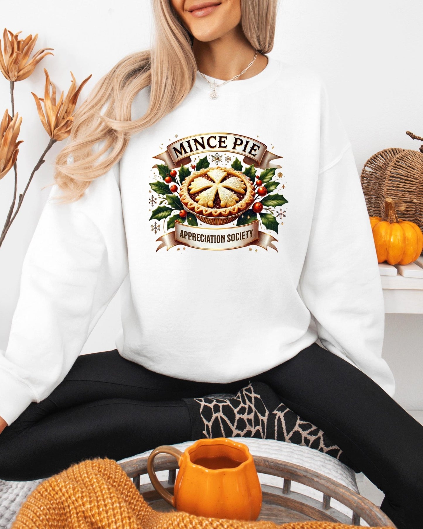 Mince Pie Appreciation Society christmas sweatshirt - little crafty souls