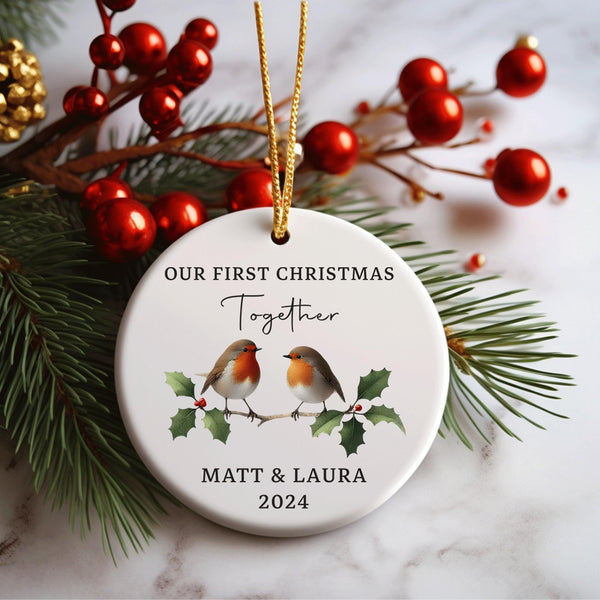 Personalised First Christmastogether Ornament, Couples gift, new home gift Christmas gift Decoration, wedding bauble, first home decoration - little crafty souls