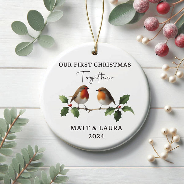 Personalised First Christmastogether Ornament, Couples gift, new home gift Christmas gift Decoration, wedding bauble, first home decoration - little crafty souls