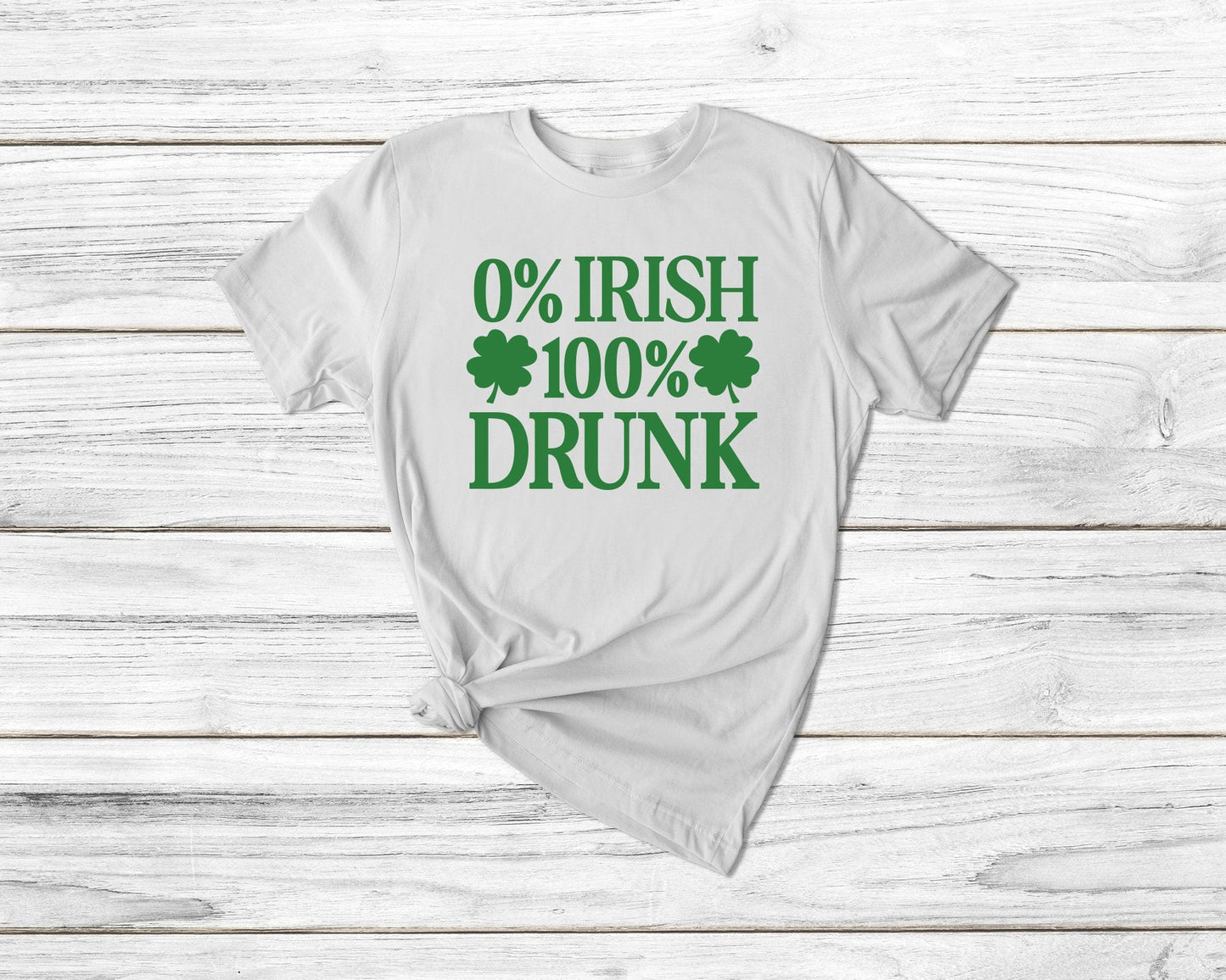 0% Irish 100% Drunk St Patrick'S Day Tshirt - little crafty souls