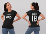 18th Birthday Tshirt, customise birthday top, personalised birthday tshirts, established 2005, limited edition 2005 birthday shirt - little crafty souls