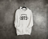 1973 Hoodie, 50th Birthday Hoodie, 50th Birthday gift idea, customise year sweatshirt, personalise year hoodie personalize birthday top - little crafty souls