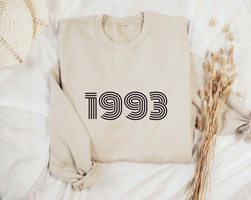 1993 Sweatshirt, 30th Birthday jumper, 30th Birthday gift idea, customise year sweatshirt, personalise year jumper personalize birthday - little crafty souls