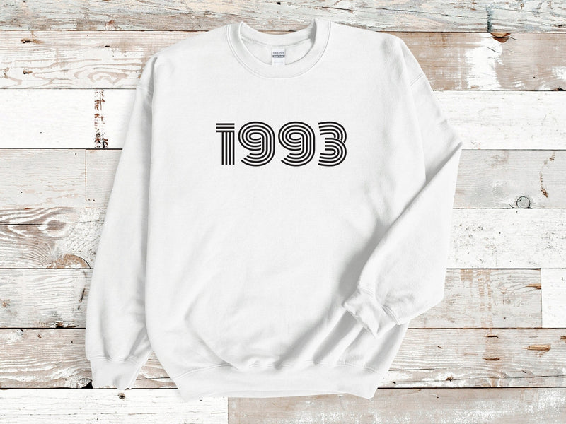 1993 Sweatshirt, 30th Birthday jumper, 30th Birthday gift idea, customise year sweatshirt, personalise year jumper personalize birthday - little crafty souls