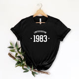 40th Birthday Tshirt, customise birthday top, personalised birthday tshirts, established 1983, limited edition 1983 birthday shirt - little crafty souls