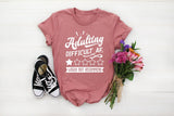 adulting wou;dnt recommend shirt, funny tshirt, girls sassy shirt, sassy tshirt, girl gift, gift for her, funny girls tshirts being an adult - little crafty souls