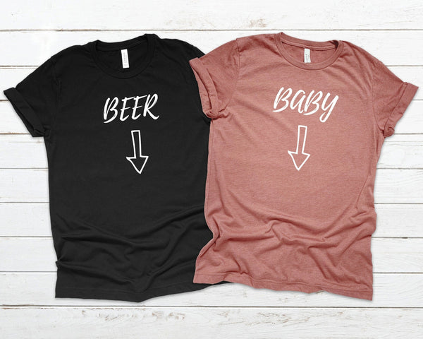 Beer Baby Arrow Pregnancy Announcement Tshirts - little crafty souls