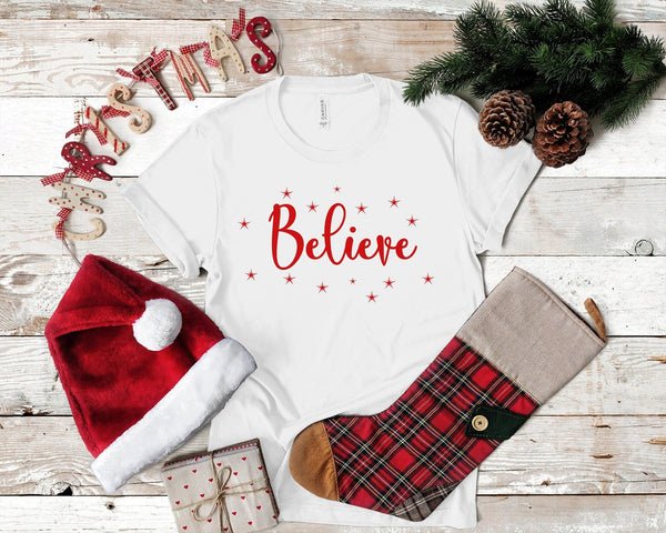 Believe Christmas Tshirt - little crafty souls