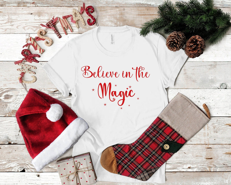 Believe In The Magic Christmas Tshirt - little crafty souls