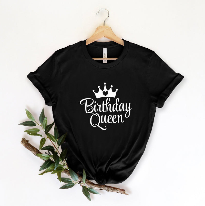 Birthday queen tshirt, ladies birthday tshirt, kids birthday tshirt, custom birthday tshirt, bday party tshirt, girls bday tshirt - little crafty souls