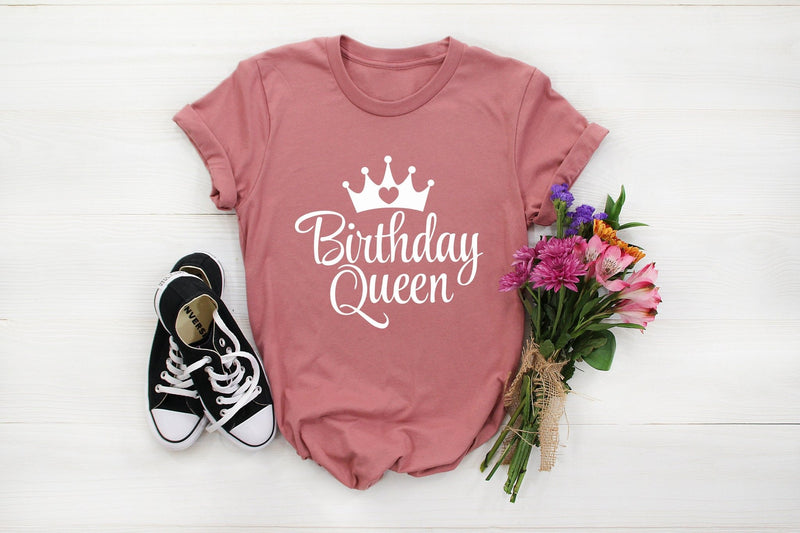 Birthday queen tshirt, ladies birthday tshirt, kids birthday tshirt, custom birthday tshirt, bday party tshirt, girls bday tshirt - little crafty souls