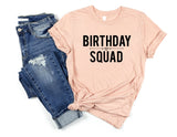 Birthday squad tshirts, birthday girl party tshirts, birthday party tshirts, custom party tshirts, personalised birthday tshirts, bday squad - little crafty souls