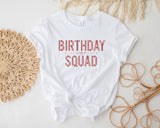 Birthday squad tshirts, birthday girl party tshirts, birthday party tshirts, custom party tshirts, personalised birthday tshirts, bday squad - little crafty souls