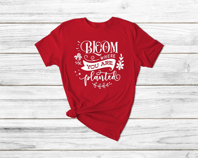 Bloom Where You'Re Planted Gardening Tshirt - little crafty souls