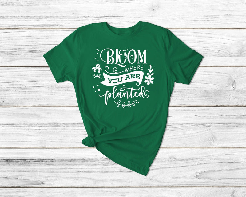 Bloom Where You'Re Planted Gardening Tshirt - little crafty souls