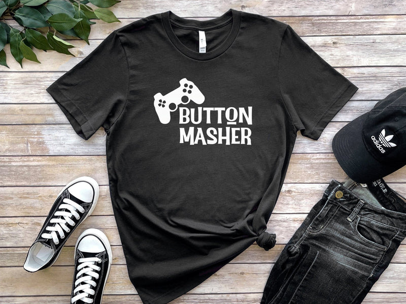 Button Masher Tshirt - little crafty souls