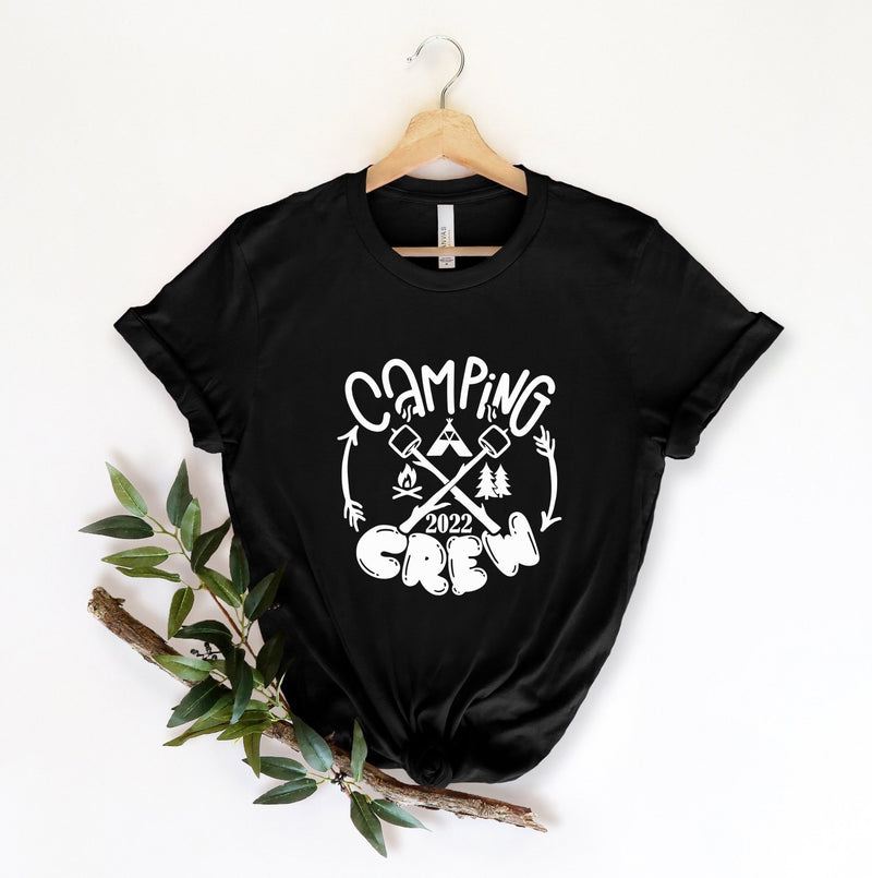 Camping Crew tshirt, Matching Family camping crew tshirts Personalised camping top, camping tribe, camp gang, campers, matching, camp crew - little crafty souls