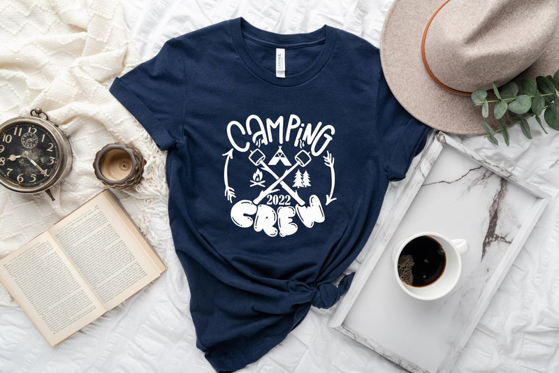 Camping Crew tshirt, Matching Family camping crew tshirts Personalised camping top, camping tribe, camp gang, campers, matching, camp crew - little crafty souls