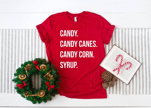 Candy, Candy Cane, Candy Corn, Syrup Tshirts - little crafty souls