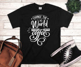 Change The World Start With Coffee Funny Coffee Tshirt - little crafty souls