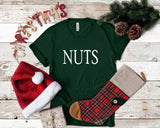 Chest Nuts Tshirts, couple christmas shirts, funny xmas tshirts, chestnuts, chest and nuts, funny couples christmas tshirts, - little crafty souls